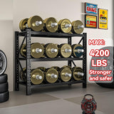 Notmise Heavy Duty Metal Storage Shelves - 5-Tier Adjustable Utility Shelf for Garage and Workshop, 51.2" W x 47.2" H x 23.6" D, Black - Ideal Organizer for Basement & Industrial Use Notmise