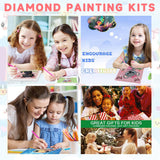 WEMEON Dolphin Diamond Art Painting Kits for Kids with Frame,Animal Diamond Art for Children Ages 4-8-12, with Beautiful Package for Gift Home Wall Decor(7x7inch) WEMEON