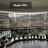 VELLOW Retro Bamboo Roll-Up Shades - Cordless Decorative Blinds for Indoor & Outdoor Privacy VELLOW