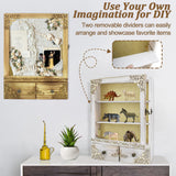 KWYADLUO 11x16 Shadow Box Frame with Light, Memorial Display Case with Shelves, Drawer and Slot for Keepsakes, Large Deep Shadow Box for Flowers and Pet Memorial, Black KWYADLUO