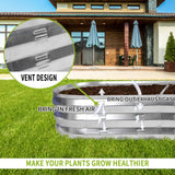 GADI Raised Garden Bed Kit for Vegetables Flower Galvanized Metal Planter Boxs Designed for Easy DIY and Cleaning Not Twist Or Rot (Silver) GADI