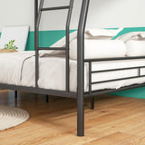 Bellemave Full Over Queen Bunk BedFrame, Heavy Duty Metal Bunk Bed Frame for Adults,Kids, Black Bellemave