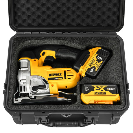 Case for Dewalt Jigsaw Power Tool - Waterproof Hard Tool Box for Dewalt 20V Jig Saw DCS334B | DCS331B, Power Tool Combo Kit Bag for Dewalt Herramientas 20V Max Cordless Jig Saw Set/Battery (Case Only) LOTOCASE