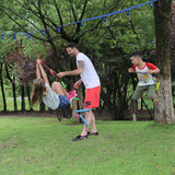 Rainbow Craft 6.6FT Climbing Rope Ninja Ladder for Kids - Kids Ninja Warrior Obstacle Course Accessories - Swing Rope Ladder Rainbow Craft