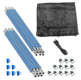 Machrus Upper Bounce Trampoline Safety Enclosure Set for 8 FT 10FT 12FT 13FT 14FT 15FT 16FT Frames - Includes Net, Poles & Hardware - Installs Inside Frame Upper Bounce