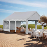 PHI VILLA 20'x16' Outdoor Heavy Duty Party Tent Large Commercial Canopy Wedding Event Shelter with Removable Sidewalls & 3 Storage Bags for Patio Outdoor Garden Events, White PHI VILLA