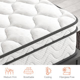 Vesgantti Full Size Mattress, 12 Inch Hybrid Full Mattress in a Box, Double Mattress with Memory Foam and Pocket Spring, Ergonomic Design & Pressure Relief, Medium Firm Feel, 54"*75"*12" Vesgantti