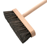 Creative Co-Op Beech Wood Broom & Standing Metal Dust Pan, Natural & Black Creative Co-Op