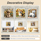Stalente Diamond Painting Kits for Adults Dog and Sunflower, 9 Pack 5D Diamond Art Kits for Beginners Round Full Drill Diamond Painting for Home Wall Decoration Gift 12×12inch, Animal Flower Stalente