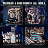 ROBOTIME 3D Puzzle Combination Set, Including Marble Spaceport LGC01 + Link Pack LG01, Connecting with Marble Night City LGA01 ROBOTIME