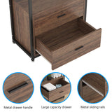 Rustic Industrial Etagere Bookcase with Drawers by Tribesigns Tribesigns