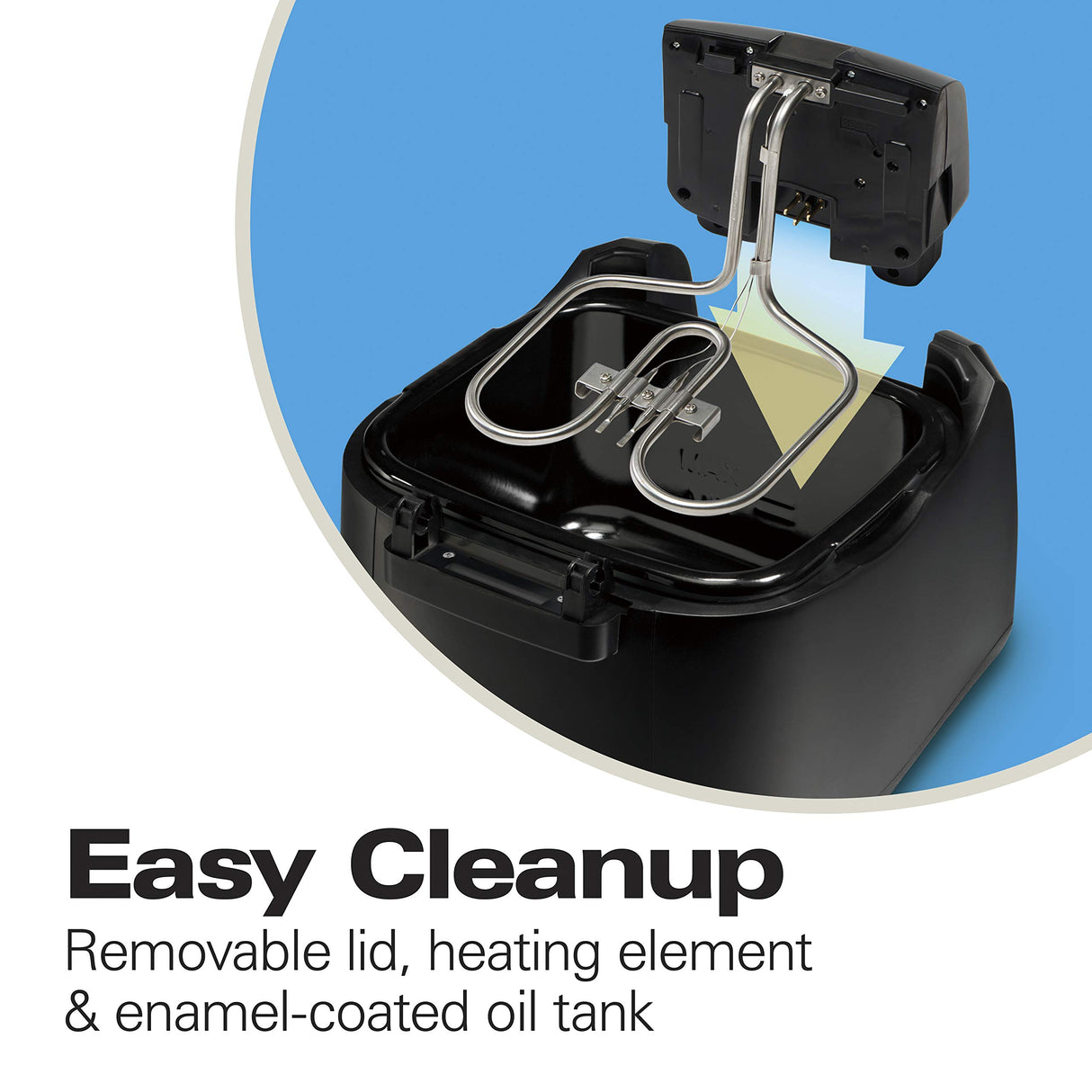 Hamilton Beach Cool Touch Electric Deep Fryer with Basket and Lid, 2 Liters / 8 Cups Oil Capacity, Adjustable Temperature, 1500 Watts for Fast Heat-up, Viewing Window, Easy to Clean, Black (35021) Hamilton Beach