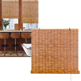 Natural Hand-Woven Bamboo Roller Shades for Indoor and Outdoor Privacy QHDPKU