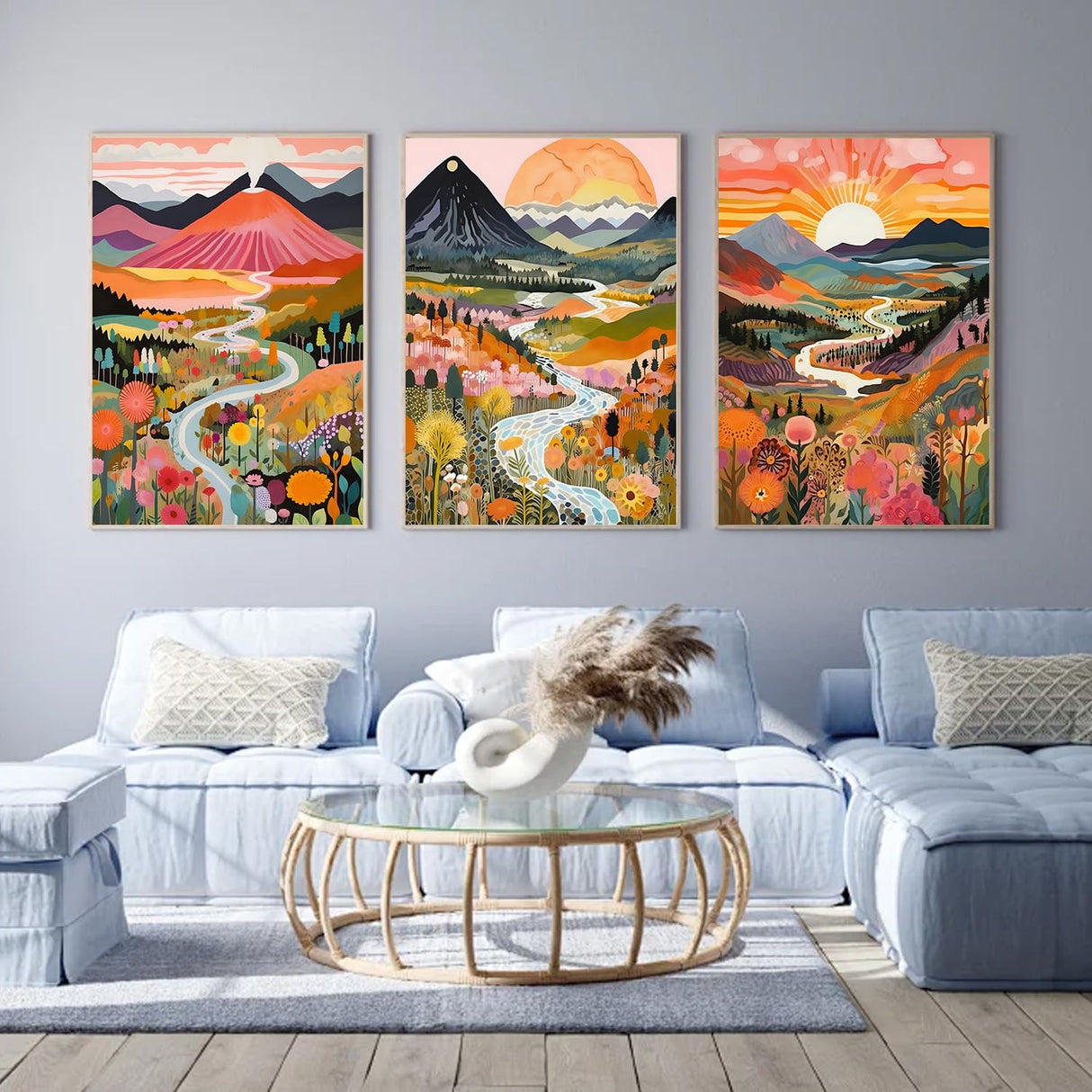 ARPADAMO 3 Pack Diamond Kits for Adults,5D Boho Diamond Painting DIY Diamond Art Abstract Diamond Painting Art Kit for Adult,Round Full Drill Diamonds, Diamond Art Kit for Home Decor-12x16inch ARPADAMO