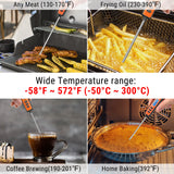 ThermoPro TP01A Digital Meat Thermometer for Cooking Candle Liquid Deep Frying Oil Candy, Kitchen Food Instant Read Thermometer with Super Long Probe, Backlit, Lock Function ThermoPro