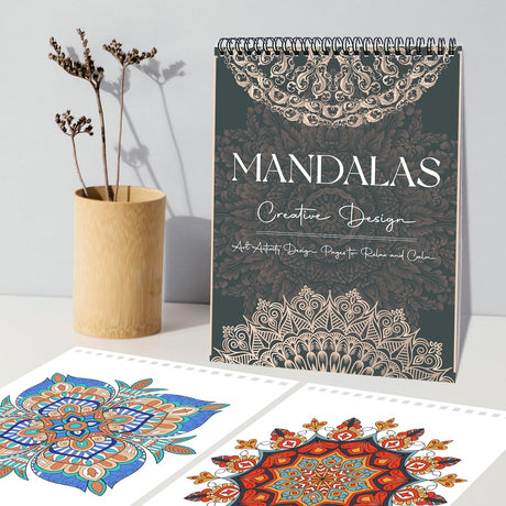 Jadeso Mandala Coloring Book for Adults - 30 Original Mandala Patterns and Designs, Adult Coloring Book Spiral Bound, Coloring Books for Adults Relaxation, Thick Smooth Paper(120gsm) Jadeso