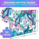 QUOKKA Puzzles for Kids Ages 3-5 - 30 Pieces Puzzles for Toddlers 2-4 - Unicorns Learning Jigsaw Puzzles for Kids 4-6 Years Old - Educational Toys for Boy and Girl QUOKKA