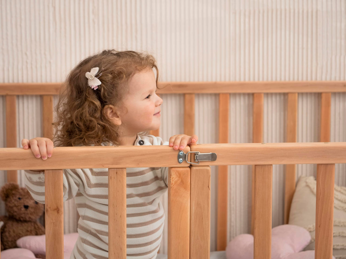 BUSYWOOD Floor Bed Frame for Kids - Montessori Floor Bed with Rails - Floor Bed for Boy - Girl Bed - Kid Bed Frame - Floor Bed Frame Toddler (Model 21) BUSY WOOD