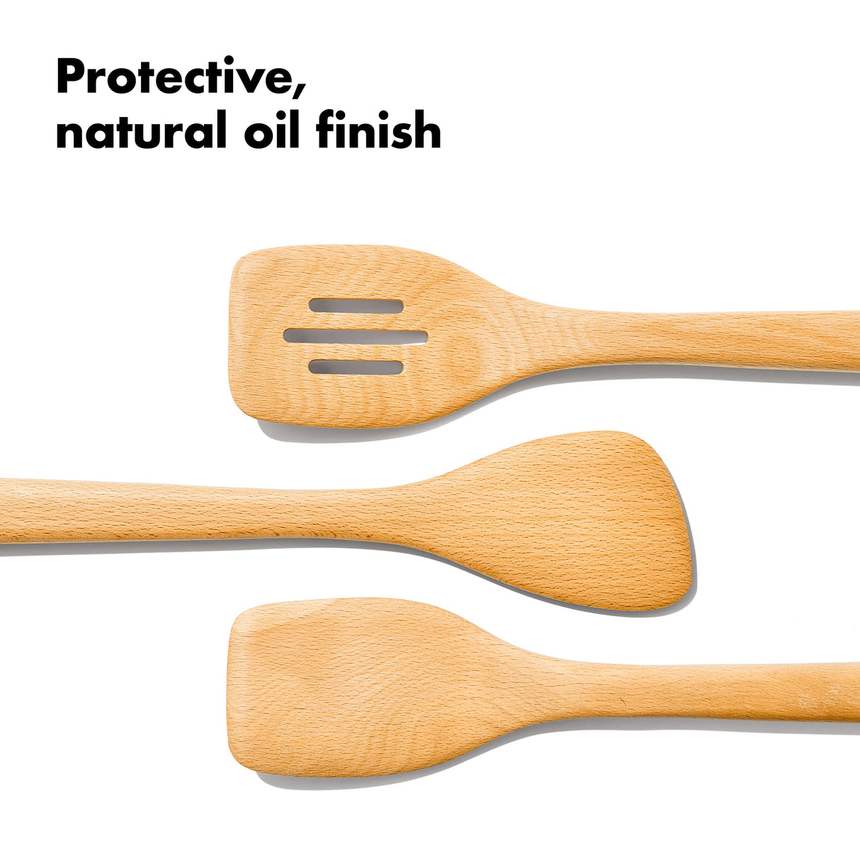 OXO 3 Piece Good Grips Wooden Turner Set, large OXO