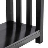 ChooChoo Black Entryway Table with Drawer, Narrow Console Table, Sofa Table with Storage Shelf for Entryway, Living Room and Hallway ChooChoo