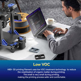 JUSTMAKER ABS PRO (ABS+) 3D Printer Filament, Upgraded Strength Heat Resistant Filament, Cardboard Spool, Dimensional Accuracy +/-0.03mm, 1.75mm, 1 kg (2.2 lbs), Blue Gray JUSTMAKER