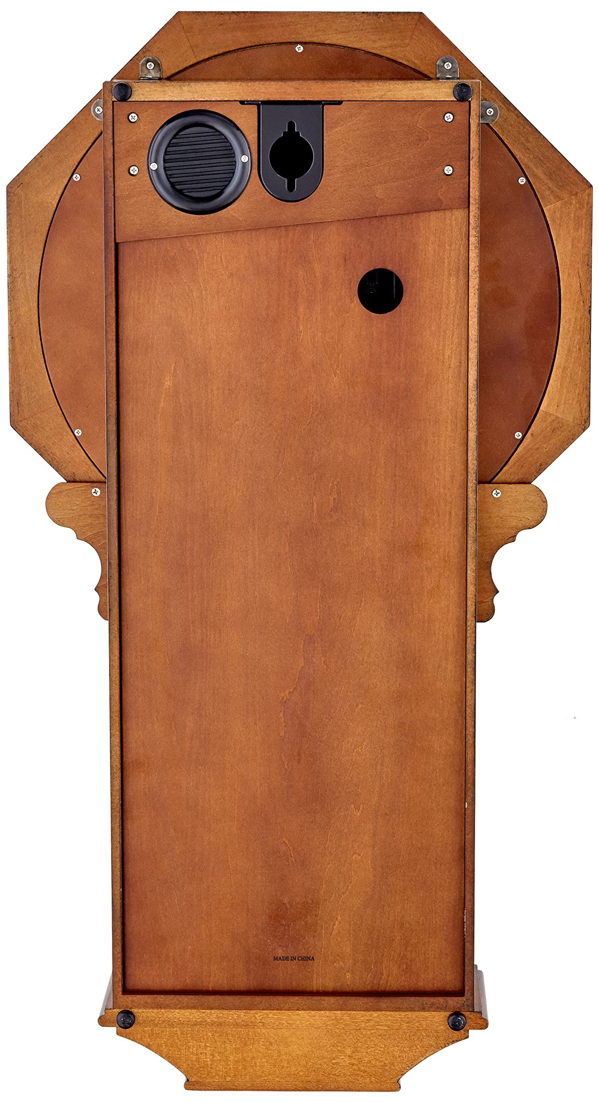 Bulova C3543 Ashford Wall Clock | 25" Schoolhouse Design | Walnut Finish | Harmonic Triple-Chime Movement | Engraving Plate Bulova