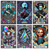 NEGEKFKX 6 Pack Halloween Diamond Art Kits for Adults Beginners,Horror Diamond Painting Kits for Adults,5D Full Drill DIY Diamond Dot Gem Art Kit Wall Home Decor Arts Craft 12x16 inch NEGEKFKX