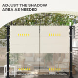 Outsunny 2 PCS 4 x 18ft Pergola Canopy Replacement, UV Protection Pergola Shade Cover, Easy to Install for 10 x 11.8ft Pergola, Khaki Outsunny