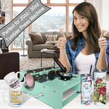 Tumbler Heat Press Machine 110V Mug Tumbler Press for 30 OZ 20 OZ 16 OZ Straight Sublimation Blanks Skinny Tumblers, 11OZ 10 OZ Ceramic Mugs Heat Transfer Print with Overheat Protection G HEAT-GOO