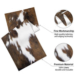 Cow Print Table Runner Brown Western Runners Cowhide Table Decorations Farmhouse Country Table Runner for Party Home Kitchen Dining Room 13x71 Inch (just a Print) LXXTK
