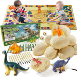 Dino Fossil Eggs Dinosaur Toys - 12 Dinosaur Eggs Dig Excavation Kit w Play Mat for Kids Ages 5-7 Easter Basket Essentials STEM Toy Christmas Birthday Gift for Boys Girls 3 4 5 6 7 8 + 8-13 Years Old Joyvalley