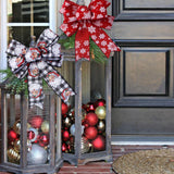 Vloso Christmas Ribbon Wired 2.5 Inch,6 Roll 30 Yards Christmas Wired Ribbon,Incl. Santa/Snowman/Snowflake/Buffalo Plaid Ribbon for Wreaths Bows Holiday Xmas Decor DIY Crafts Vloso