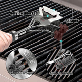 GRILLART Grill Brush for Outdoor Grill Bristle Free - Safe BBQ Grill Cleaner Brush - 18" BBQ Brush for Grill Cleaning Kit -Stainless Grill Cleaning Brush BBQ Grill Accessories Tools- Gifts for Men Dad GRILLART