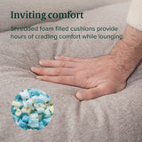 ZINUS Aidan Sling Accent Chair, Metal Framed Armchair with Shredded Foam Cushioning, Oatmeal Zinus