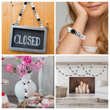 FEPITO 250 Pcs Plaid Wood Beads 16mm Farmhouse Checked Print Wood Beads Natural Buffalo Craft Wood Beads for Decoration Home Decor DIY Craft Supplies FEPITO