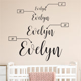 Custom Wood Name Sign For Nursery, 1/3 INCH THICKNESS, Boho Nursery Sign, Family Name Signs, 3D Wall Art for Children & Kids Rooms, Baby Shower, First birthday gift(First Name) Generic