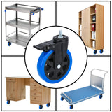 6 inch Casters Heavy Duty Swivel Threaded Stem Caster Wheels with 1/2''-13x1''Dual Locking Wheel with Brakes Pack of 4 for Workbench Furniture Carts Load Bearing 2000 Lbs YOOGAA