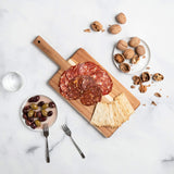 Villa Acacia Wooden Cutting Board - 17 x 7 Inch Wood Board Serving Tray for Bread and Cheese with Handle - Decorative Charcuterie Boards for New Home, Wedding Gift Thirteen Chefs