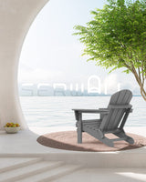 SERWALL Adirondack Chair for Patio Garden Outdoors Fire Pit- (Folding Gray) SERWALL