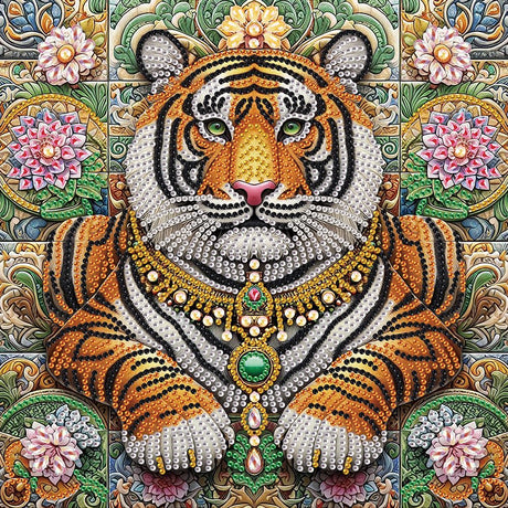 WSLWXSHM 5D Special Shape Diamond Art Kits for Beginners, Diamond Painting Kits for Adults Tiger, Crystal Rhinestones Diamond Painting for Home Wall Decoration Gift 12×12inch/30×30cm, Animal WSLWXSHM