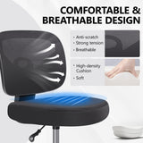 Primy Office Drafting Chair Armless, Tall Office Desk Chair Adjustable Height and Footring, Mid-Back Ergonomic Standing Desk Chair Mesh Rolling Tall Chair for Art Room, Office or Home(Black) Primy