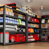 MODCART Storage Shelves 2PCS, Garage Shelving Heavy Duty 2800 LBS Capacity, 48" L x 18" W x 72" H Adjustable Metal Shelving Organizer Wire Rack, 5 Tier Utility Shelf Unit for Pantry Closet Warehouse MODCART