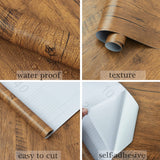 Contact Paper Wood Wallpaper Distressed Wood Grain Contact Paper Rustic Wood Peel and Stick Wallpaper Waterproof Self Adhesive Wallpaper Removable Wood Look Wallpaper Roll Brown 78.7Inx17.7In EeeComing