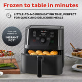 Instant Pot Vortex 5.7QT Air Fryer With Accessories, Custom Smart Cooking Programs, 4-in-1 Functions that Crisps, Roasts, Bakes and Reheats, 100+ In-App Recipes, from the Makers of Instant Pot, Black Instant Pot