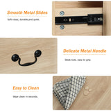 WAMPAT 3 Drawer Dresser for Bedroom, 31.5" Farmhouse Dresser, Kids Dressers for Nursery with Wide Chest of Drawers for Bedroom, Living Room, Oak WAMPAT