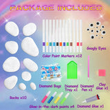 See You Always Rock Painting Kit - Glow in The Dark Rock Kits, Mess-Free Arts & Crafts Gifts for Kids Ages 5 6 7 8 9 10, Diamonds DIY Creative Activities Kits for Boys Girls Birthday Party Gift Toy See You Always