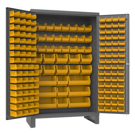 Durham Welded 14 Gauge Steel Heavy Duty Cabinet with 171 Bins, JC-171-95, 24" Length x 48" Width x 78" Height Durham