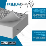 Tri Folding Mattress Single Size - 4 Inch Foldable Mattress Portable Tri-fold Mattress with Washable Cover, Non-Slip Bottom Mattress Guest Bed, 75"x25"x4" Generic