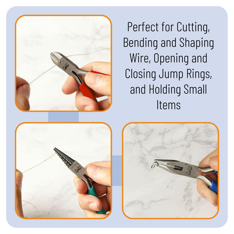 Mr. Pen- Jewelry Pliers Kit, 3 Pack Mini Chain Nose Pliers Wire Cutters for Jewelry Craft & Earring Making Mr. Pen
