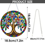 SKRYUIE Hanging Diamond Art Kits for Adults Pendant Tree, Special Shaped Crystal DIY Diamond Painting Kit, Acrylic Board Wreath Pendants Double Sided, Home Decor 7.29 x 7.29 Inch SKRYUIE